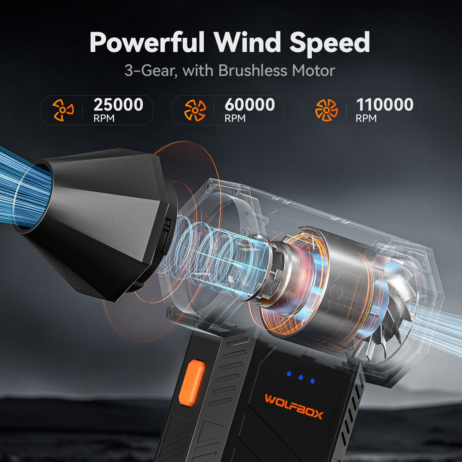 WOLFBOX MF50 Powerful Electric Air Duster