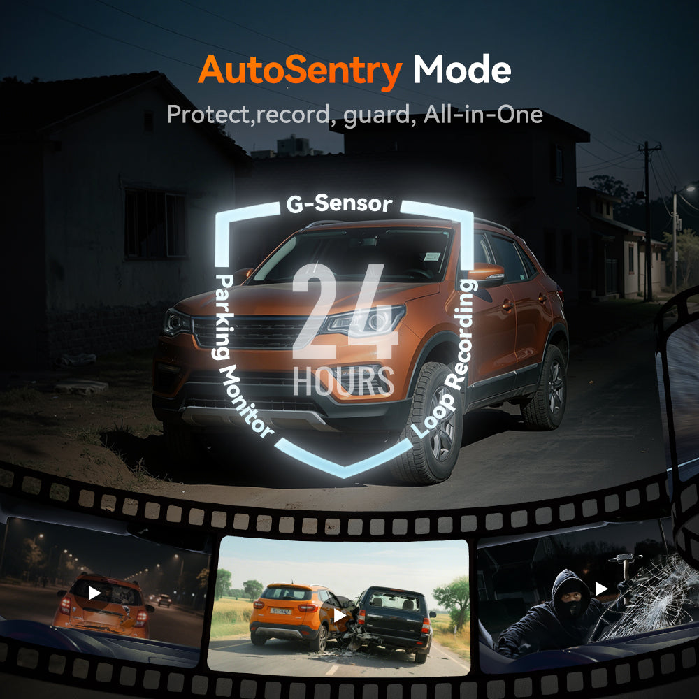 WOLFBOX G900Pro 12MP Touch Screen WiFi Rear View Mirror Dash Cam