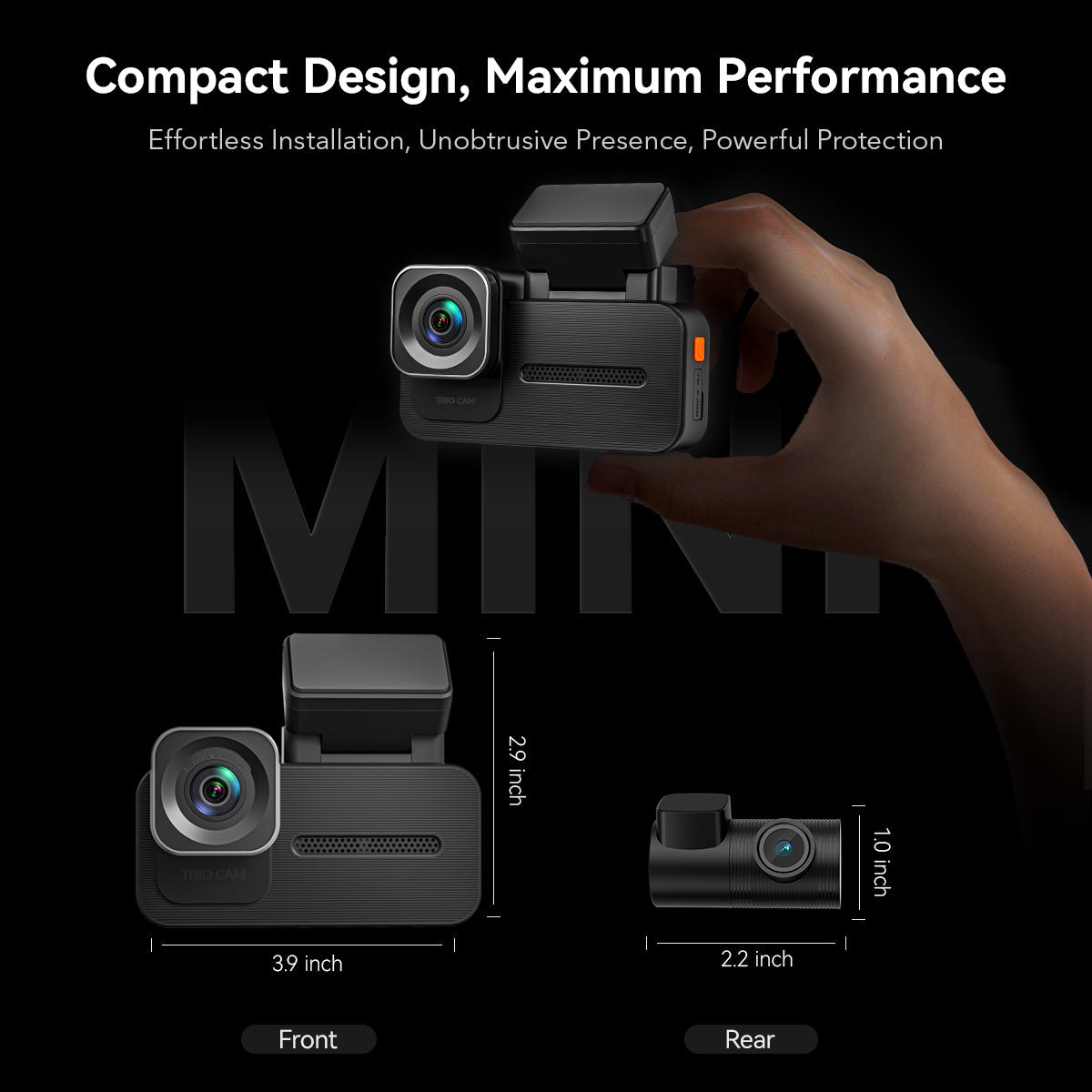 WOLFBOX X5 3 Channel Touchscreen WiFi Mini Dash Camera camera WOLFBOX