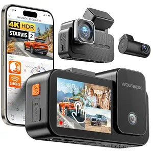 WOLFBOX X5 3 Channel Touchscreen WiFi Mini Dash Camera