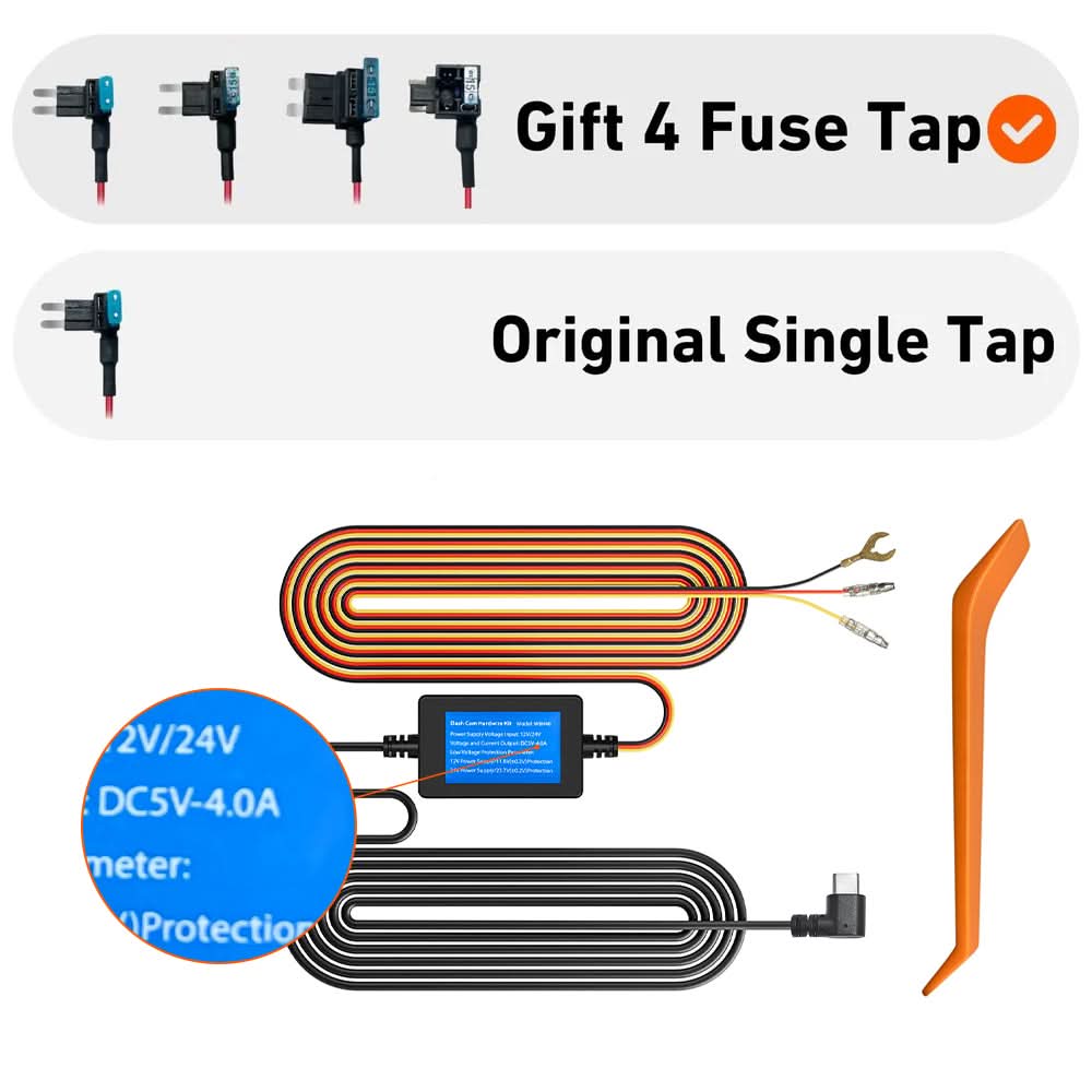 WOLFBOX Dash Cam Hardwire Kit for G900TriPro